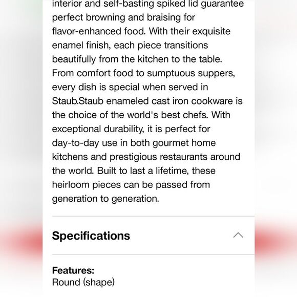 Staub Cast Iron Round Cocotte Dutch Oven 5.5L- Matte Black - Picture 10 of 15